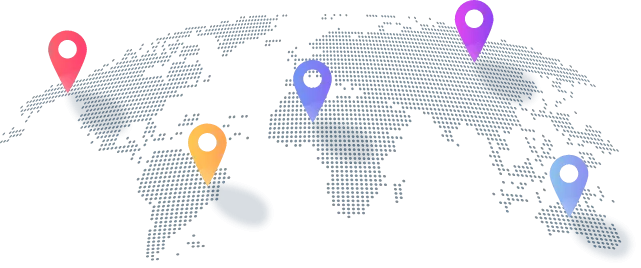 Mapa mundial — servicio IPTV disponible en todo el mundo